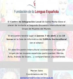 El ‘Grupo de Mujeres del Mundo’, impulsado por el CIL de Santa Marta de Tormes (Salamanca), centra su segunda sesión en la cultura española